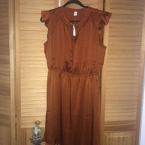 Burnt orange  flowing midi dress